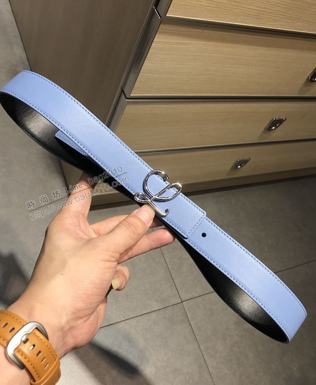 LOEWE皮帶 原單進口雙面頭層牛皮 羅意威女士皮帶  xfp2153